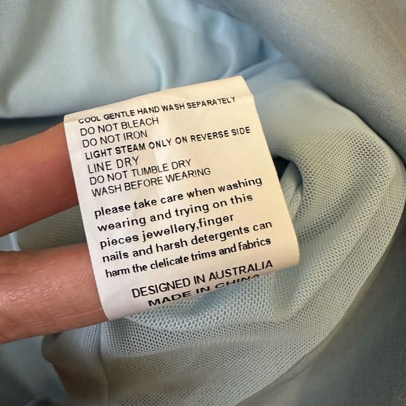 ELLIATT Spaghetti Strap Arch Ruffled Mini Dress in Baby Blue - Picture 13 of 15